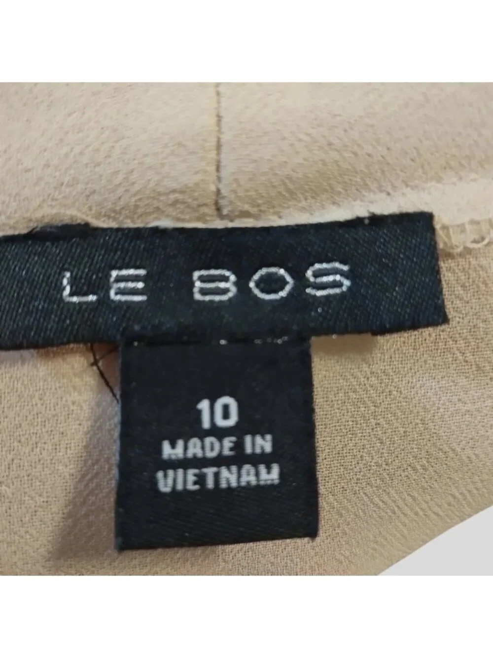 Le Bos Beige Sheer Bolero Jacket With Glitter Details Size 10